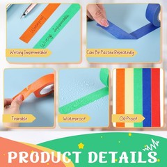 Lab Labeling Tape Variety Pack 500 Inch Long x 3/4 Inch Width Laboratory Labe…