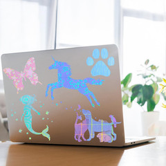 36 Sheets Holographic Sticker Paper Clear A4 Vinyl Sticker Paper Self Adhesive W