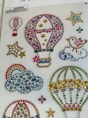 STICKABILITIES THE PAPER STUDIO EPOXY HOT AIR BALLOONS 14 PCS