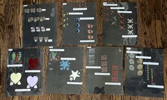 80’s Sticker Sample Pages Slicker Stickers Prisms Glitter Stars Hearts Rainbows