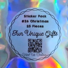 STICKER PACK – Pack #26 – 25 Pieces – Christmas