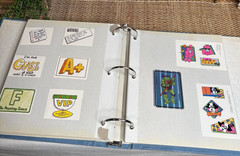 Vintage Sticker Collection Binder Fair Condition Holographic 80s 90s Nostalgia