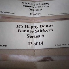 Lot of 4 Jim Benton Vending Machine Stickers Happy Bunny & Just Jimmy Y2K