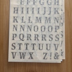 Vtg SandyLion StarTwist Alphabet Stickers Silver Mylar Swirl Letter Y2K Whimsy