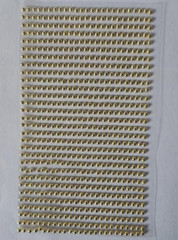 CraftbuddyUS 750pcs 3mm GOLD (30 stripes) Stick On Round Rhinestone Gems,DIY