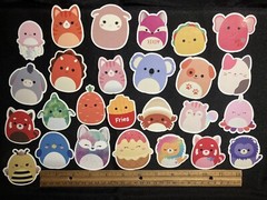 LOT of 10 pieces random SQUISHMALLOWS stickers cute animals kellytoy characters