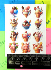 Ice Cream Sweet Treats Stickers Sheet
