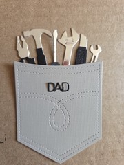 1 Pocket Of Tools For Dad Cardstock die cuts scrapbook card