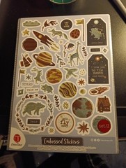 2X EMBOSSED STICKERS FOR SCRAPBOOKING 29×20 CM (Z546)