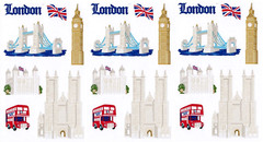 Mrs. Grossman’s LONDON England Travel Scrapbook Stickers 3 Sheets Big Ben Palace