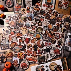 66 pcs Halloween PVC Waterproof Matte Surface Paper Sticker Scrapbook Craft