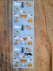 Vintage Sandylion Cat Sticker Sheet Lot Stickers Tiny Kittens Kromekote Square