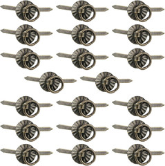 20Pcs Metal Brad Fasteners Mini Pull Ring Handle Lightweight Vintage Decorative