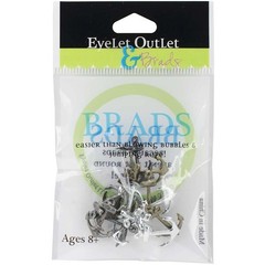 Eyelet Outlet Shape Brads 12/Pkg Metallic Anchor