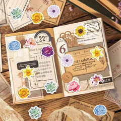 500 Pcs Flower Stickers Colorful Floral Paper Decals for Kids Spring Summer Roll