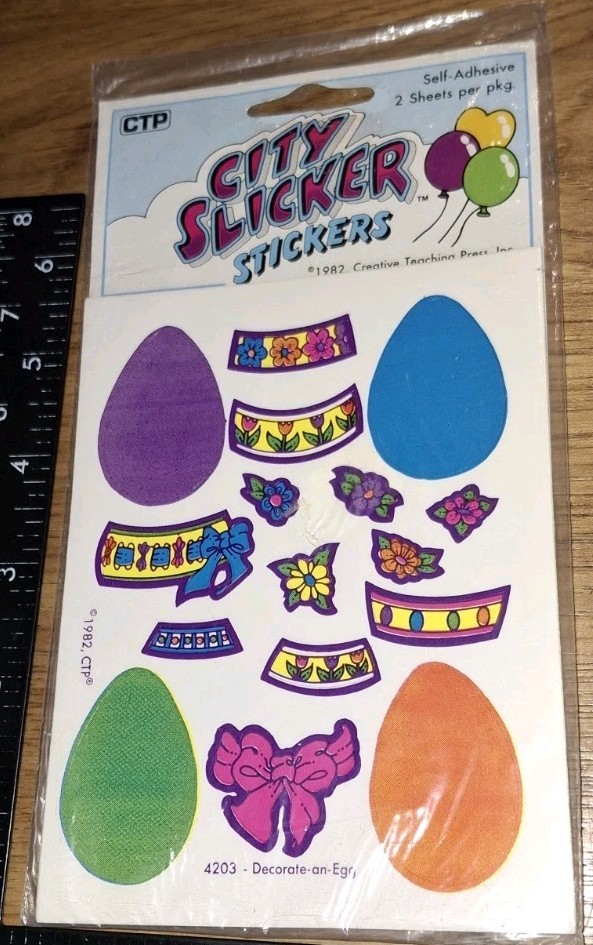 Vintage Stickers CTP city Slicker Decorate An Egg 1 Pkg,code20-1