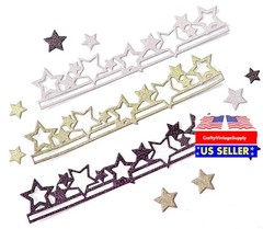 Fancy multi star border edge star confetti metal cutting dies cut cutter die