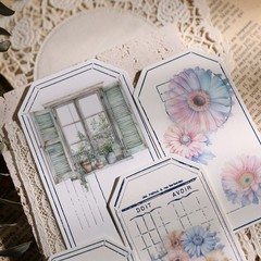25 pcs Spring Bouquet Translucent Vellum Matte Surface Paper Sticker Scrapbook