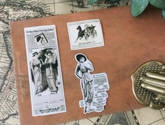14pcs/pack vintage ads stickers old magazine journal, embellishments Y06