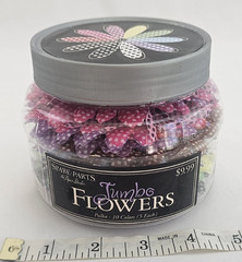 Spare Parts by The Paper Studio – Jumbo 4″ Flowers – Polka Dot Large Flower Jar