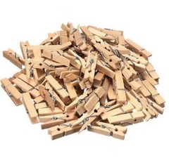 Mini Pegs Natural Wooden Craft Cloth Photo Wood Hanging Small Spring Clips 25mm