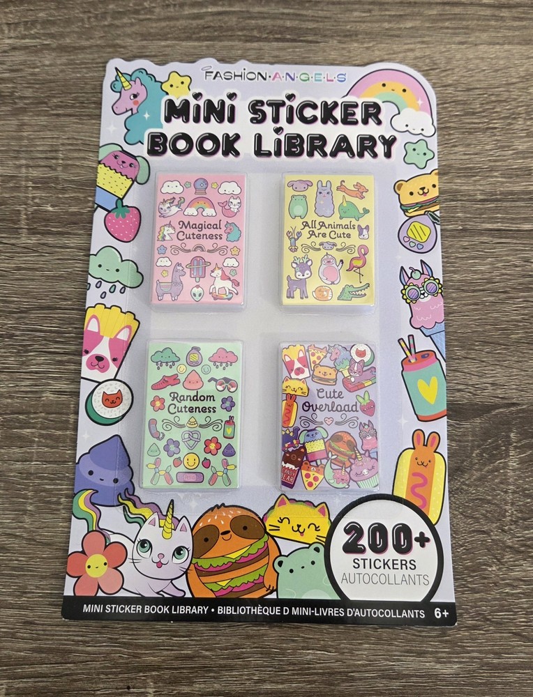 Fashion Angels Super Cute Mini Sticker Book Library for Crafts 200+ New