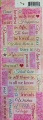 Miss Elizabeth’s WORDS FROM THE HEART Value Stickers Valentines Romance Wedding