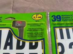 2″ VINAL STICKERS LETTER AND NUMBERS COMBONATION PACK GENERAL USE AS SHOWN