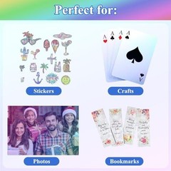 100PCS Holographic Laminate Sheets A4 Self-Adhesive Waterproof Sticker Paper – G