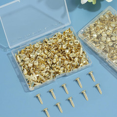 Brass Fasteners 300 Pack Small Brads for Paper Crafts Scrapbooking DIY Handmade