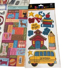 Assorted Scrapbook Sticker Sheets Farm Dog Christmas School Farm Sports