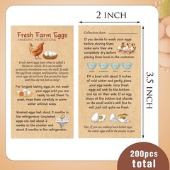 Fresh Farm Eggs Handling Instruction Cards 2 x 3.5» Egg Carton Stamp Bulk La…