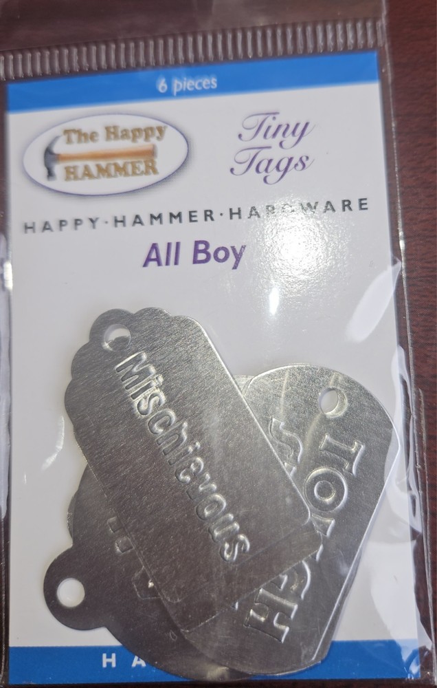 ALL BOY Aluminum TINY TAGS (6pc)The Happy Hammer