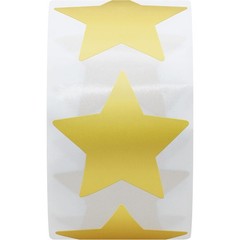 Gold Star Stickers for Kids 1.5 Inch Metallic Foil Labels 500 Total Roll