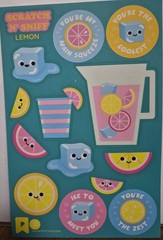 Pipsticks Scratch and Sniff Stickers «Lemon» Scent Jun 2021 Summer Theme