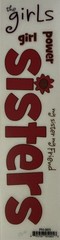 GIRL POWER SISTERS Rub-Ons Trans(8”x2”)Friends•Family•Pink •Border•Card Making•