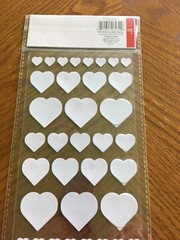 MadeForRetail Vinyl Raised Stickers 40 count NIB Decorative Red & Gold Hearts