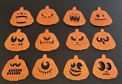 Tim Holtz Halloween Die Cuts * 12 Frightening Faces * Cardstock or Glitter Foam