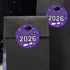 Class of 2026 Graduation Round Stickers – 1.75″ Envelope Seals, 40 Count
