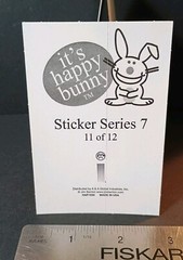 Jim Benton Happy Bunny Humor Vending Machine Sticker Vintage Series 7 RARE