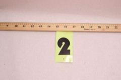 Glow-in-the-Dark Numerals Number Two Laminated Sheets 4″ x 2″ 374950 1150
