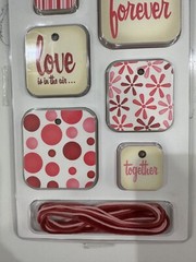 We R Memory Keepers Tag-Line Love Now & Forever Embellishments Tags Scrapbooking
