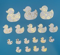 160+ Rubber Ducky Die Cuts 3 Sizes, 9 Styles