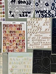 DE-STASH Alphabet Stickers Incomplete! 48 Sheets! Sticko, Scenic Route, K & Co