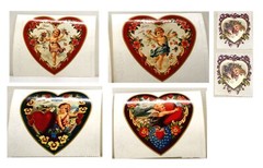 Gifted Line Victorian Heart Stickers – 5 designs – Priced 2 stickers / Design