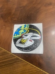 Vintage SmileMakers Foiled Space Craft Ship Sticker Mod 2.5” Inches