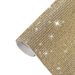 Bling Rhinestone Sheet Self-Adhesive Sticker 4.72 x 7.87 Inch Light Yellow