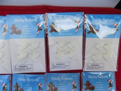 Scrapbooking/Crafting ~ 16 Sticky Buttons (Christmas +) & 5 Anchor Sew On