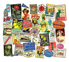 French Sticker, Paris Set, Deluxe Victorian Travel Theme Label, France, 3 Sheets