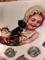 1980 Treasure House Co No. 1 J. 1009 Cat Crafting Stickers